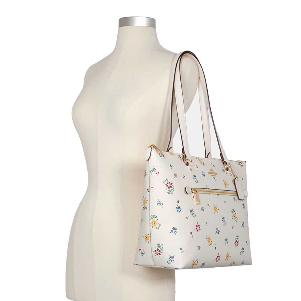 New💃Coach Gallery Tote Purse Wild Meadow Print - Picture 9 of 10